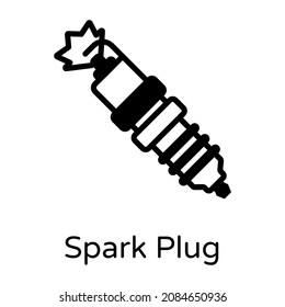 Ein Auto-Funken-Stecker-Symbol-Design