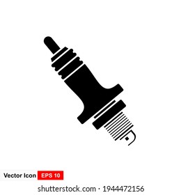 Car spark plug icon. Simple illustration of car spark plug vector icon for web design isolated on white background.