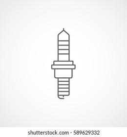 Car Spark Plug Line Icon On Stock Vector Royalty Free Shutterstock