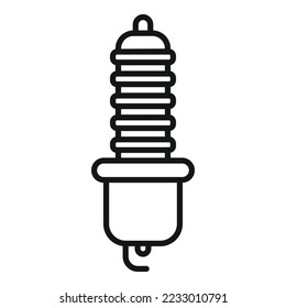 Car sparkplug icon outline vector. Engine plug. Spark auto
