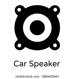 Car Speaker Icon, Solid Design With Premium Download