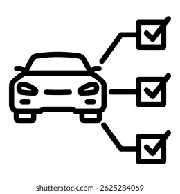 Car Specification Icon Element For Design