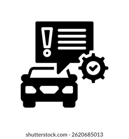 Car Specification Icon Glyph Vector Illustration
