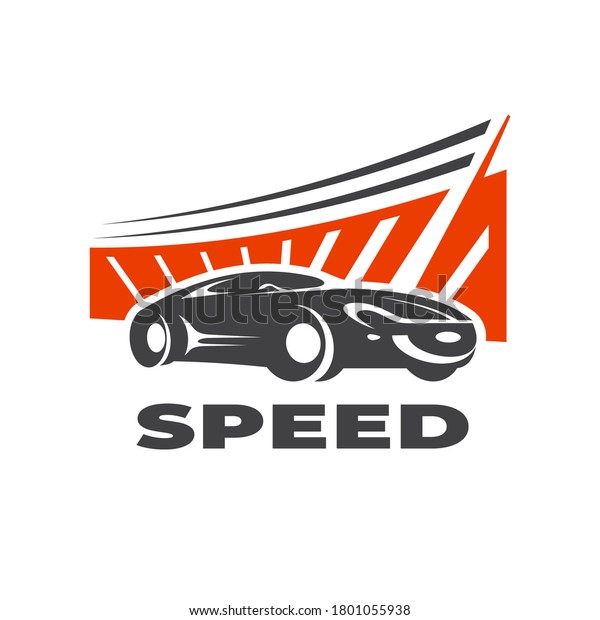 Car speed action\
logo white background\
color