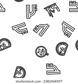 car speed auto race vector seamless pattern thin line illustration