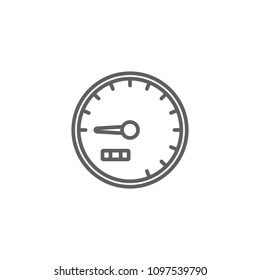 Car speed gauge thin icon vector