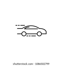 car at speed icon. Element of speed for mobile concept and web apps illustration. Thin line icon for website design and development, app development. Premium icon on white background