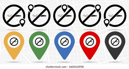 car speed icon in location set. Simple glyph, flat illustration element of universal theme icons