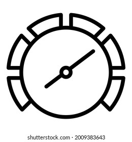 Vector de contorno del icono de velocidad del automóvil. Vehículo deportivo. Velocidad automática del coche