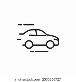 Coche en el Vector de la señal del icono de la velocidad