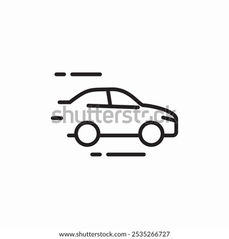 car at speed icon sign vector