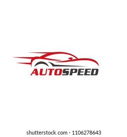 Car speed logo design vector
