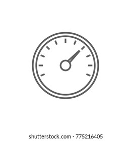 Car speed meter thin line icon vector
