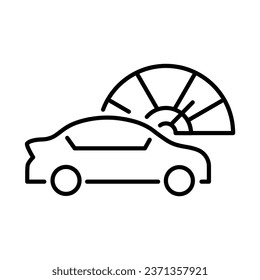 Car with speedo icon vector. Vector sign car and speedo