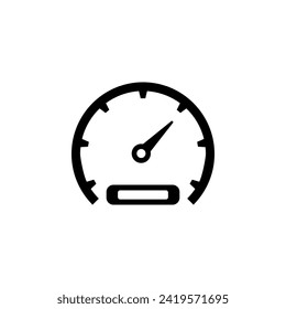 Car Speedometer and Dashboard flat vector icon. Simple solid symbol isolated on white background
