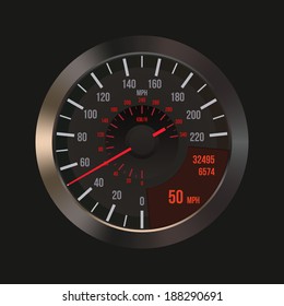 Car Speedometer Dashboard. Vector