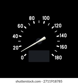 Car speedometer dial. Vector illustration