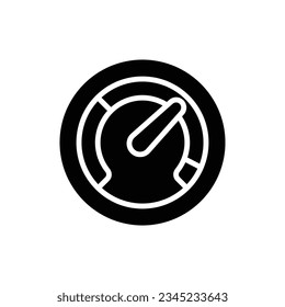 Car Speedometer Filled Icon Vector Illustration