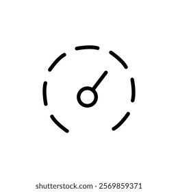 Car speedometer icon Black and white outline vector