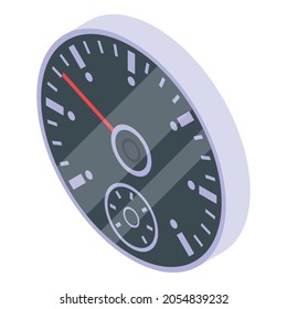 Car Speedometer Icon. Isometric Of Car Speedometer Vector Icon For Web Design Isolated On White Background