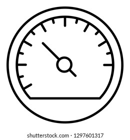 Car speedometer icon. Outline car speedometer vector icon for web design isolated on white background
