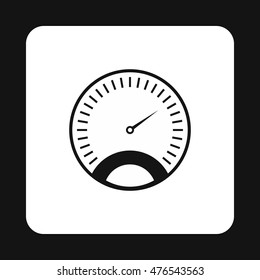 Car speedometer icon in simple style on a white background