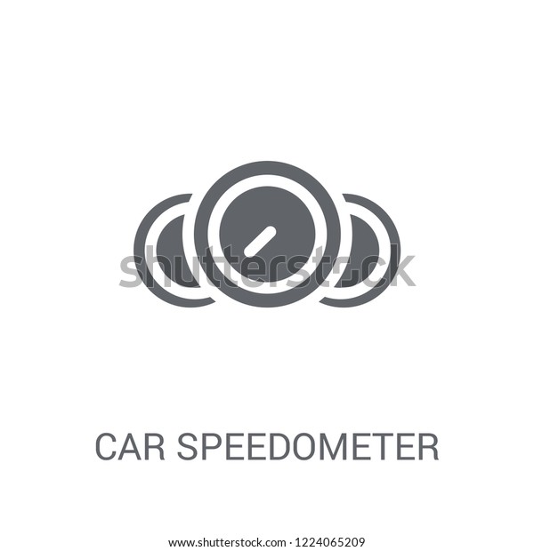 car speedometer icon. Trendy\
car speedometer logo concept on white background from car parts\
collection. Suitable for use on web apps, mobile apps and print\
media.