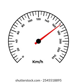 car speedometer icon. vector vehicle dashboard