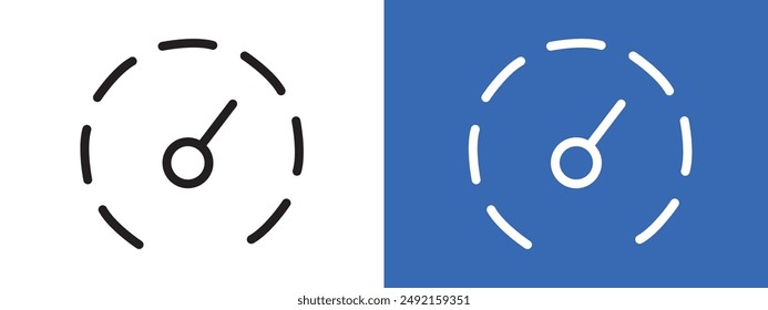 Car speedometer logo sign set vector outline