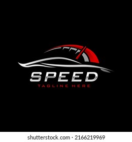 car and speedometer logo vector template illustration