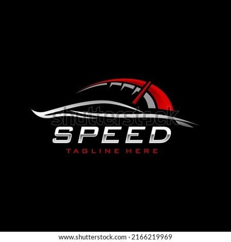 car and speedometer logo vector template illustration