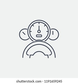 Car Speedometer Modern Simple UI Vector Icon
