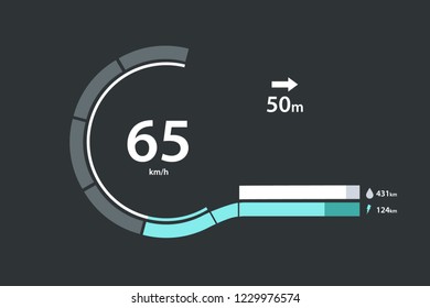 Car speedometer. Realistic car speedometer interface. Dashboard panel for transport.web download speed sign
