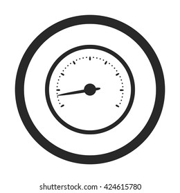Car speedometer sign simple icon on  background