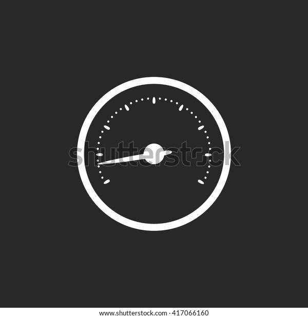Car Speedometer Sign Simple Icon On Stock Vector (Royalty Free