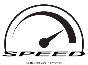 Car speedometer. Speed control, the path to a safe and environmentally friendly ride. Do not exceed the speed. Vector illustration.