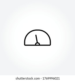 car Speedometer or tachometer from dashboard isolated line icon