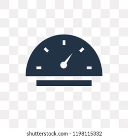 Car speedometer vector icon isolated on transparent background, Car speedometer transparency concept can be used web and mobile