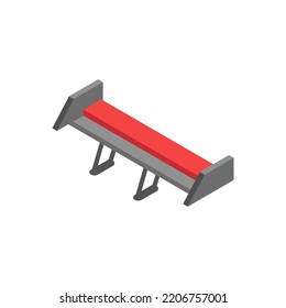 Car Spoiler Isometric Icon. Vector Illustration