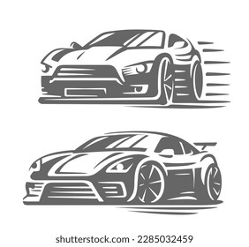 Car sport logo template illustration. Vehicle