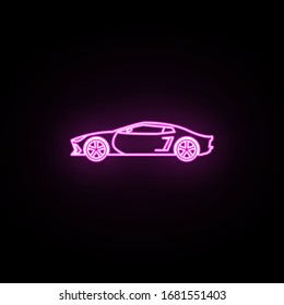 Car Sport Car Neon Icon. Simple Thin Line, Outline Vector Of Generation Icons For Ui And Ux, Website Or Mobile Application