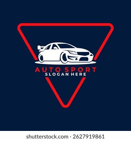 Car sport sign logo design vector template