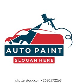 Car Spray Paint logo design. Car Body protection logo design template