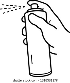 Car spray paint. Vector outline icon.