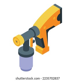 Car sprayer icon isometric vector. Paint gun. Industrial equipment