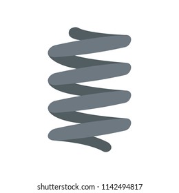 Car spring coil icon. Flat illustration of car spring coil vector icon for web isolated on white
