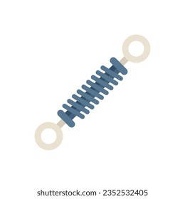 Car spring icon flat vector. Part shock. Suspension coil isolated