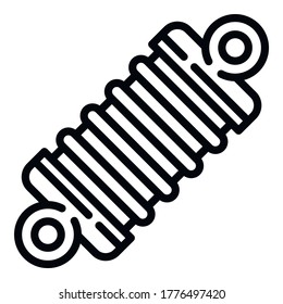 Car spring icon. Outline car spring vector icon for web design isolated on white background