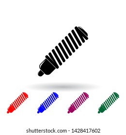 car spring multi color icon. Elements of cars service and repair parts set. Simple icon for websites, web design, mobile app, info graphics