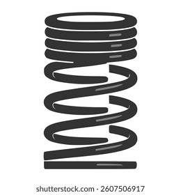 car spring spare part accessories flat color vector illustration template design